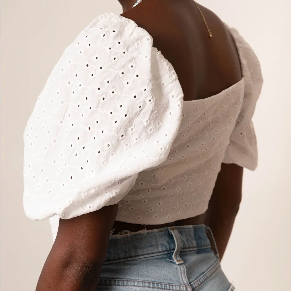 White crop top